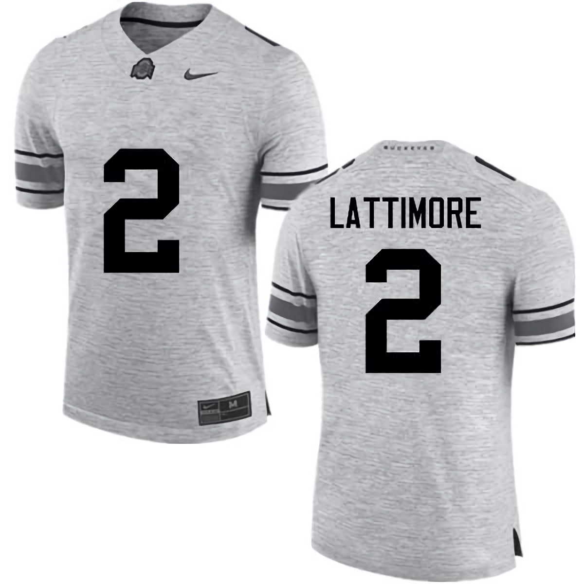 Marshon Lattimore Ohio State Buckeyes Men's NCAA #2 Nike Gray College Stitched Football Jersey KXU6756OJ